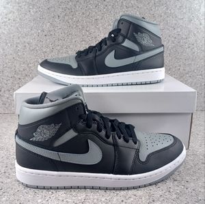 Women's Nike Air Jordan 1 Mid Shadow Black Grey Sneakers - Size 11 & 12 …